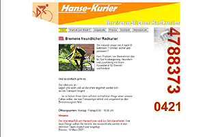 Hanse-Kurier Ihr freundlicher Radkurier/Fahrradkurier f�r Bremen und Umland