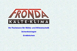 Bernd Fronda K�lte Klima Schankanlagen und Gro�k�chentechnik